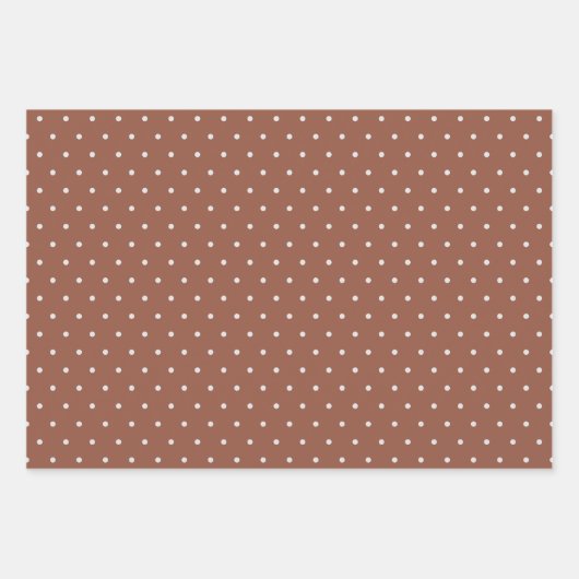 BUDGET Dark Terracotta Monochrome Weddenschap Inpakpapier Vel (Voorkant 3)