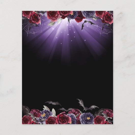 Budget Day of the Dead Floral Invitation (Achterkant)