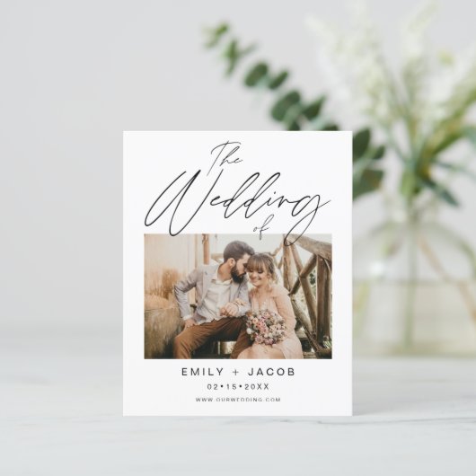 Budget De bruiloft Elegant Minimalistisch Modern (Staand voorkant)