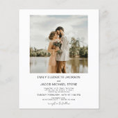 Budget De bruiloft Elegant Minimalistisch Modern (Achterkant)