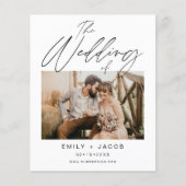 Budget De bruiloft Elegant Minimalistisch Modern (Voorkant)