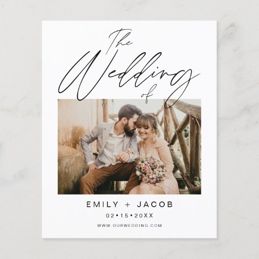 Budget De bruiloft Elegant Minimalistisch Modern (Voorkant)