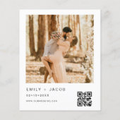 Budget De bruiloft QR code uitnodiging (Achterkant)