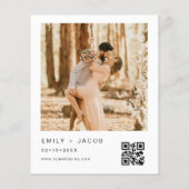 Budget De bruiloft QR code uitnodiging Flyer (Achterkant)