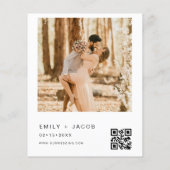 Budget De bruiloft van foto QR code Minimalist (Achterkant)