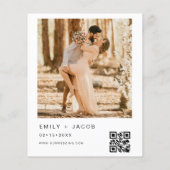Budget De bruiloft van foto QR code Minimalist (Achterkant)