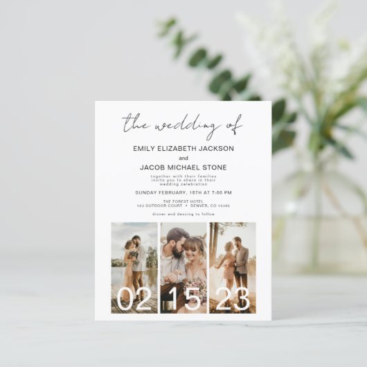 Budget De bruiloft van minimalistische QR-code (Staand voorkant)