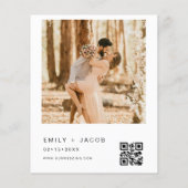 Budget De bruiloft van minimalistische QR-code (Achterkant)