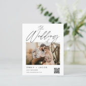 Budget De bruiloft van QR code Moderne foto (Staand voorkant)