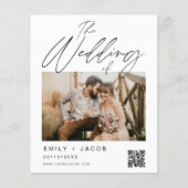 Budget De bruiloft van QR code Moderne foto (Voorkant)