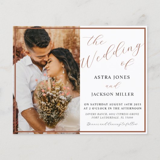 Budget De bruiloft van Terracotta Fotobruiloft (Voorkant)