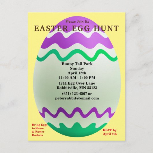 Budget Decorative Egg Easter Hunt Briefkaart (Voorkant)