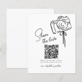 Budget Deel De Liefde Foto Delen QR Code Huwelijk (Voorkant / Achterkant)