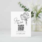 Budget Deel De Liefde Foto Delen QR Code Huwelijk (Staand voorkant)