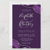 Budget Deep Paarse Silver Agate Corners Weddenscha (Voorkant)