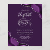 Budget Deep Paarse Silver Agate Corners Weddenscha (Voorkant)