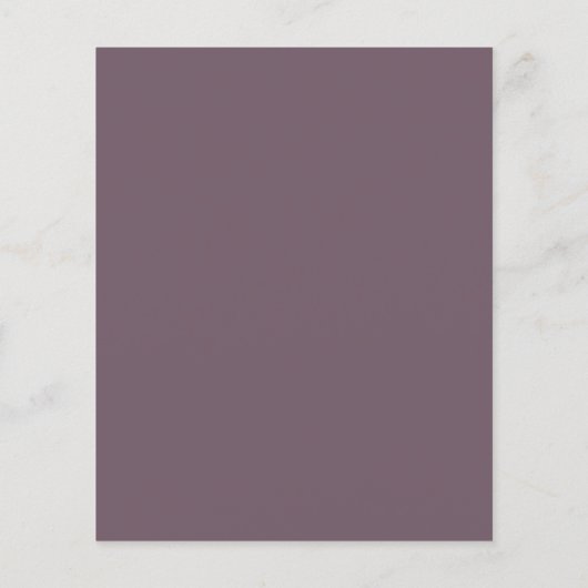 Budget Deep Plum Foliage Weduwen Uitnodiging (Achterkant)