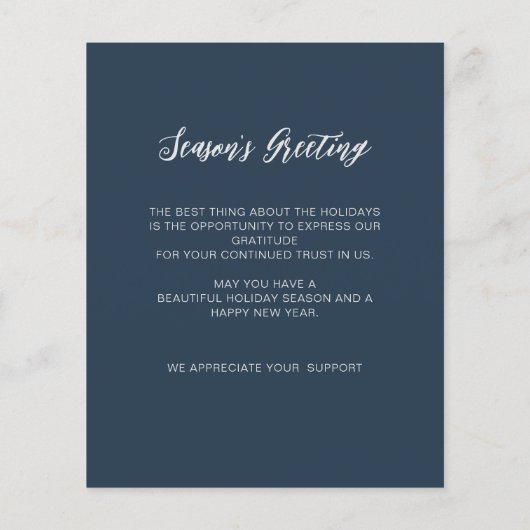 Budget Deer Wreater Nordic Business Holiday Card (Achterkant)