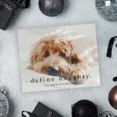 Budget Define Naughty Funny Pet Kerstmis Kaart