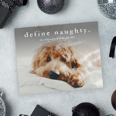 Budget Define Naughty Funny Pet Kerstmis Kaart