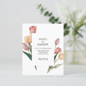 BUDGET Delicate Tulp Waterverf Lijst Bruiloft (Staand voorkant)