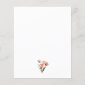 BUDGET Delicate Tulp Waterverf Lijst Bruiloft (Achterkant)