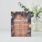 Budget dennenappel en gouden kerstboomornament lan (Staand voorkant)
