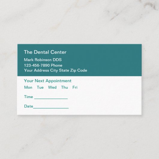 Budget Dental Office Afspraakkaarten Visitekaartje (Voorkant)