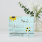 BUDGET Details Bijlage Rustieke Zonnebloem Bruilof (Staand voorkant)