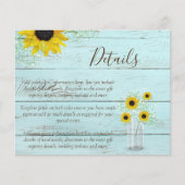 BUDGET Details Bijlage Rustieke Zonnebloem Bruilof (Voorkant)