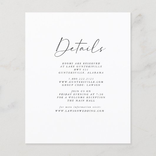 Budget Details Card Flyer (Voorkant)