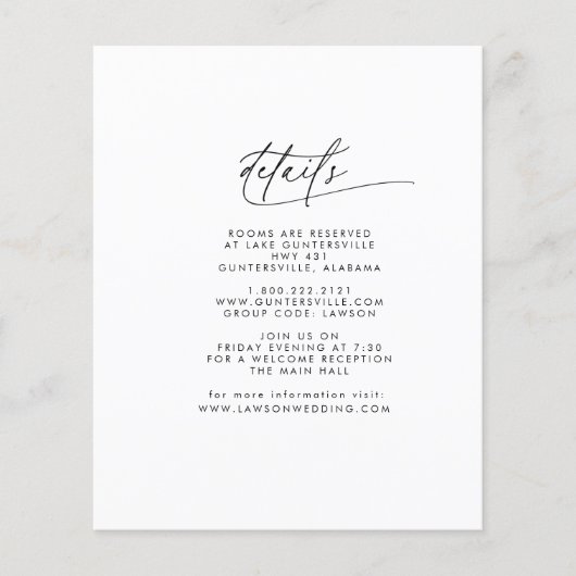 Budget Details Card Flyer (Voorkant)