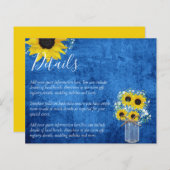 BUDGET Details Rustieke Zonnebloem Bruiloft Enclos (Voorkant / Achterkant)