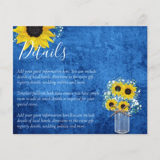 BUDGET Details Rustieke Zonnebloem Bruiloft Enclos (Voorkant)