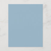 Budget Deusty Blue Floral Funeral Invitation (Achterkant)