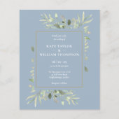 Budget Deusty Blue Greenery Wedding (Voorkant)