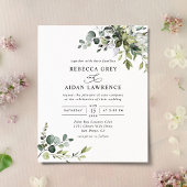 Budget Deusty Blue Greenery Wedding
