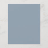 Budget Deusty Blue Monogram Weddenschap Uitnodigin (Achterkant)