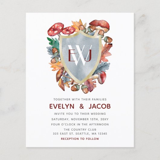 Budget Deusty Blue Mushroom Weddenschap (Voorkant)