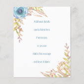 Budget Deusty Blue Wildflower Weddenation Flyer (Achterkant)
