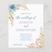 Budget Deusty Blue Wildflower Weddenation Flyer (Voorkant)