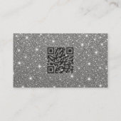 Budget Diamond Sparkly QR-code Visitekaartje (Achterkant)