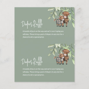 Budget Diaper Koe Raffle Greenery Kaart 2 in 1