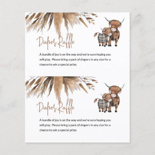 Budget Diaper Raffle Koe Boerderij Kaart Center sn (Voorkant)