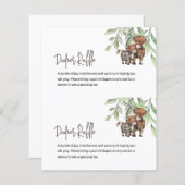 Budget Diaper Raffle Koe Greenery Kaart Center (Voorkant / Achterkant)