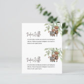 Budget Diaper Raffle Koe Greenery Kaart Center (Staand voorkant)