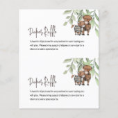 Budget Diaper Raffle Koe Greenery Kaart Center (Voorkant)