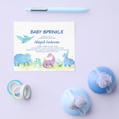 Budget Dinosaur Baby Sprinkle Cute Invitation Flyer (Enkel)