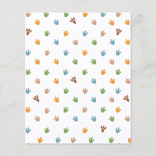 Budget Dinosaur Hatching Soon Baby shower nodigt u (Achterkant)