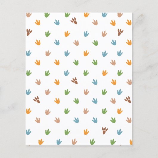 Budget Dinosaur Hatching Soon Baby shower nodigt u Flyer (Achterkant)